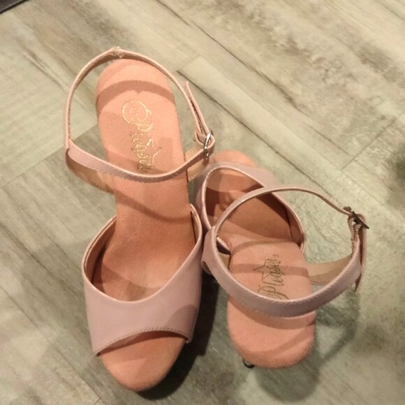 Baby Pink Pleaser Adore-709 Platform Stilettos - Picture 5 of 7